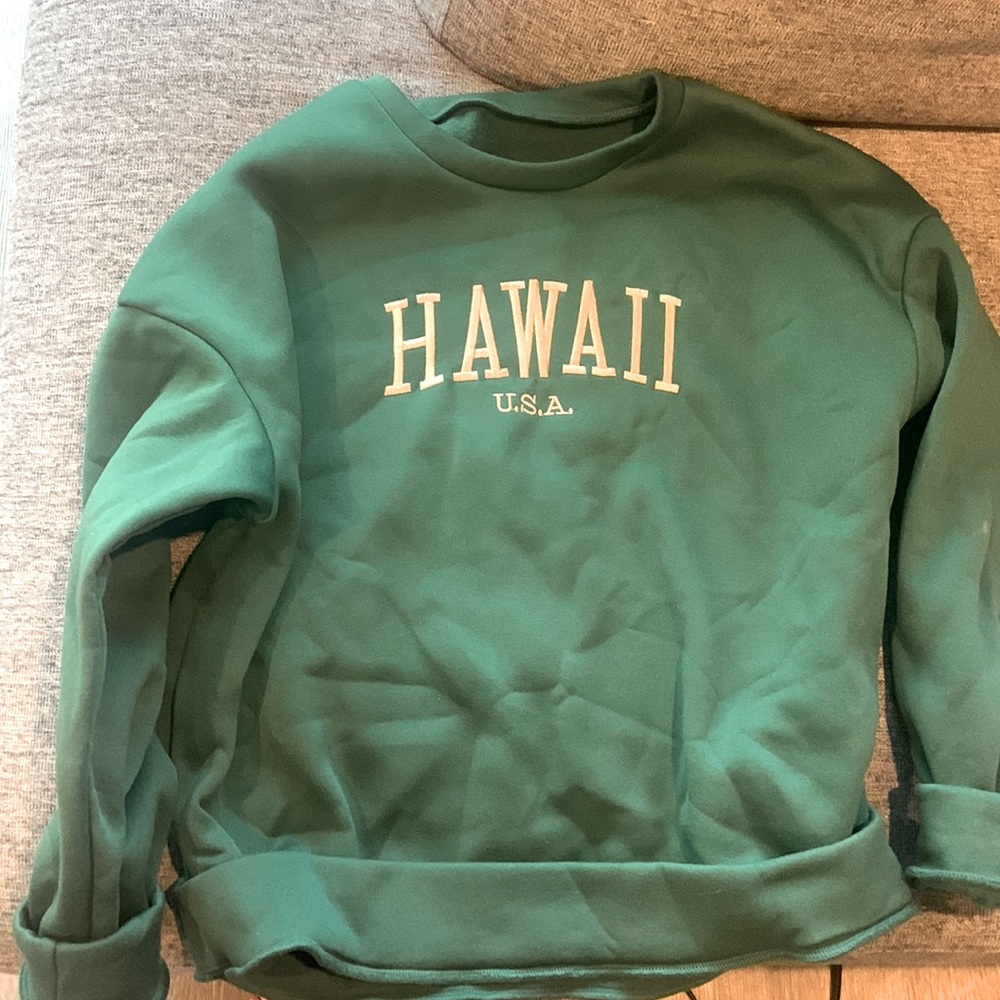Green Hawaii Shein crewneck
